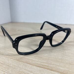 Vintage USS 4 1/2 - 5 3/4 USS 52-20 Eyeglasses Full Rim Frames ONLY Black